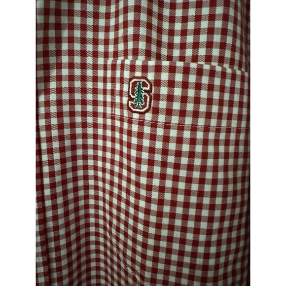 Peter Millar Shirt Mens XL Gingham Check Button Up Red Holiday Stanford EUC - Picture 2 of 8